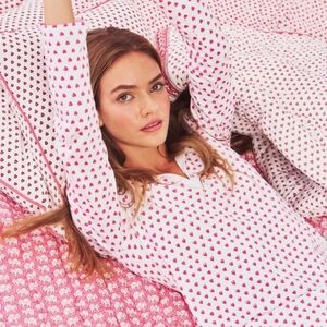 Roller Rabbit Pink Heart Cotton PJ Top M